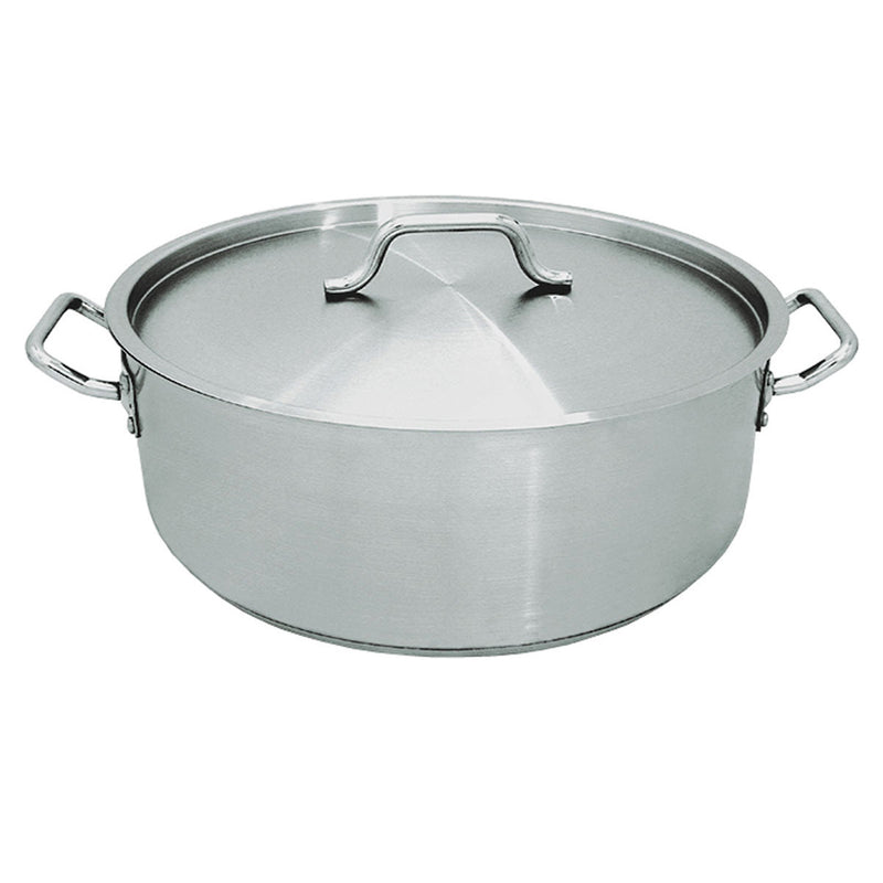 Stainless Steel Induction Brazier w/ Cover, 15 Qt.