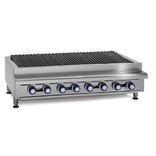 Imperial IRB-48 Gas Countertop Charbroiler, Radiant, 8 Burners, 48"