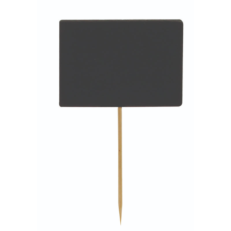Tablecraft BAMDCB35 3-1/2" Bamboo Pick with Chalkboard, Pack of 100