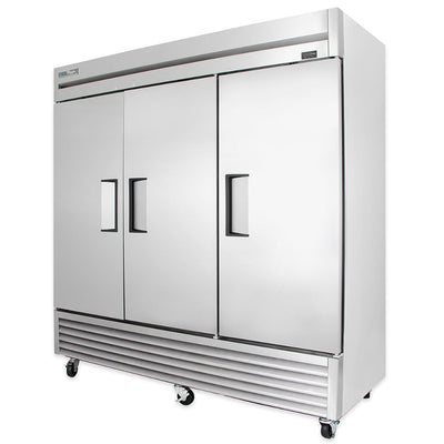 True T-72-HC T-Series Solid Door Reach-in Refrigerator, 3 Section