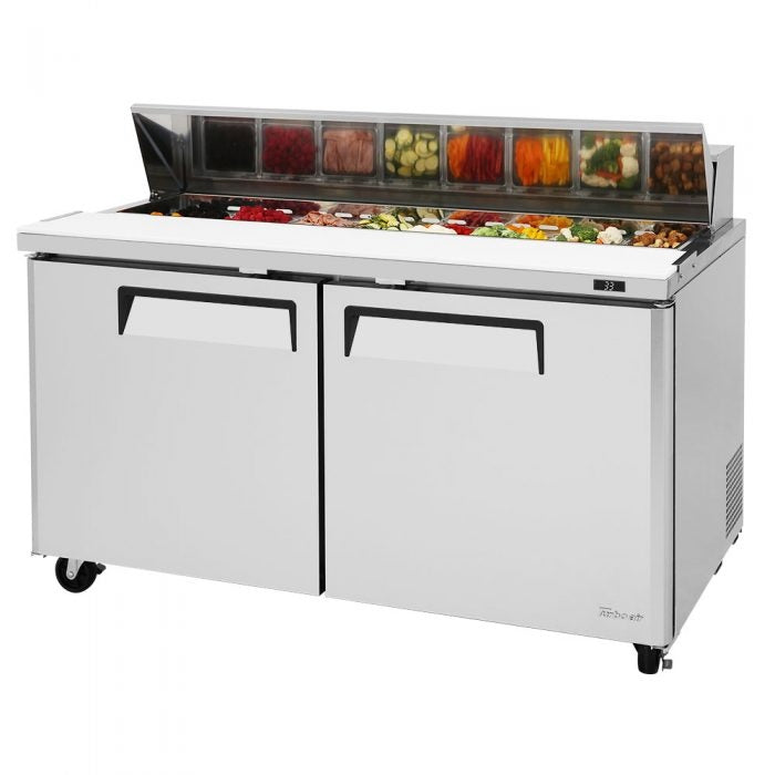 Turbo Air MST-60-N M3 Series Solid 2 Door Sandwich / Salad Refrigerated Prep Table, 60"