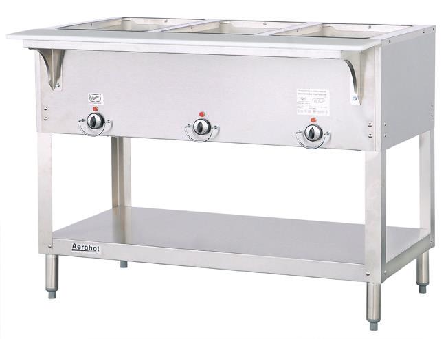 Duke 303 3-Well Aerohot Steamtable Hot Food Unit, 44-3/8", Propane