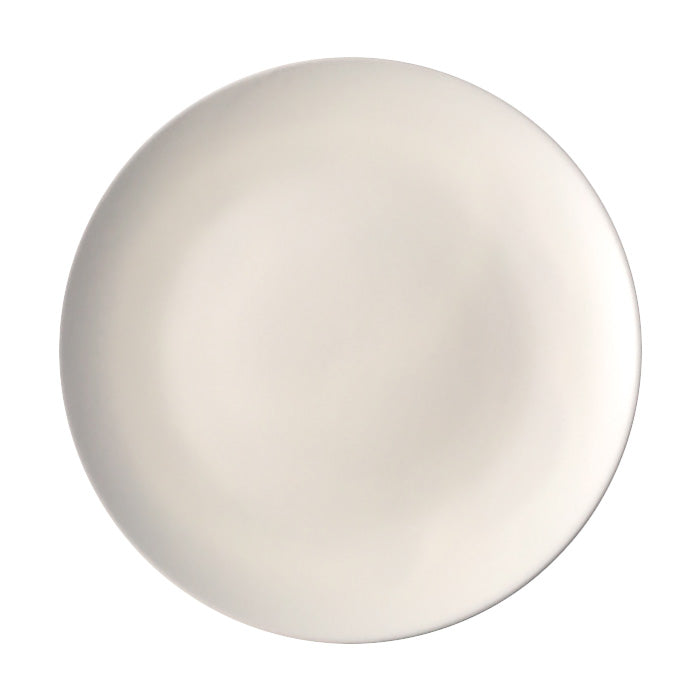 Ziena 020260 Stoneware Coupe Plate, Cream, 7-7/8