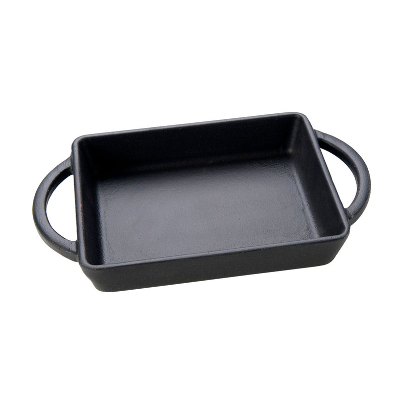 Arcata 080570 Cast Iron Rectangular Dish, Black, 13.5 oz.