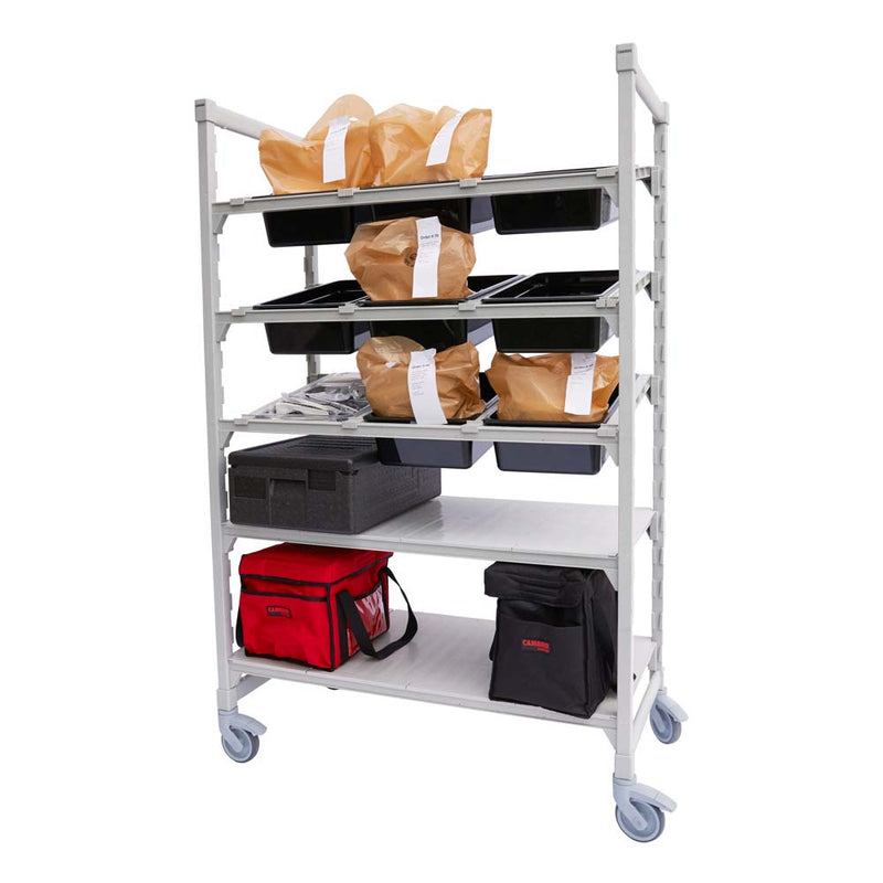 Cambro CPM244875FX5480 Camshelving Premium Series Flex Station, 2 Shelves, 3 Tiers w/ Angled Divider Bars, 24" x 48" x 75"