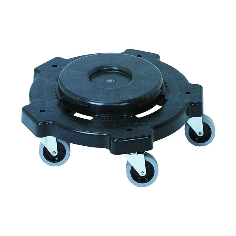 Continental 3255 Huskee Receptacle Round Dolly, Black, 250 lb. cap.
