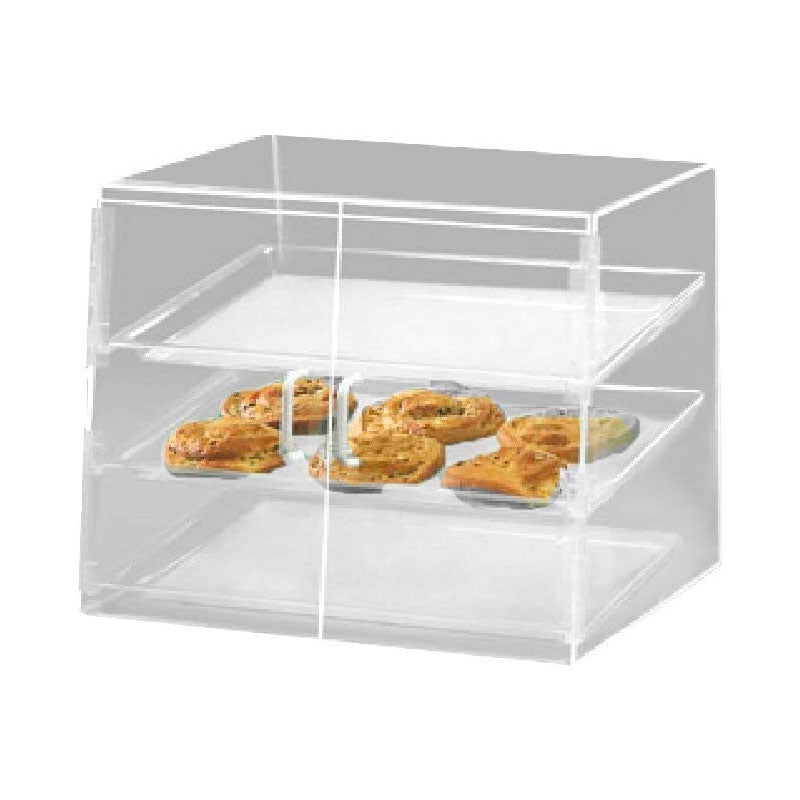 Cal-Mil P241SS Slant Front Display Case, Clear, 3-Tier, Clear