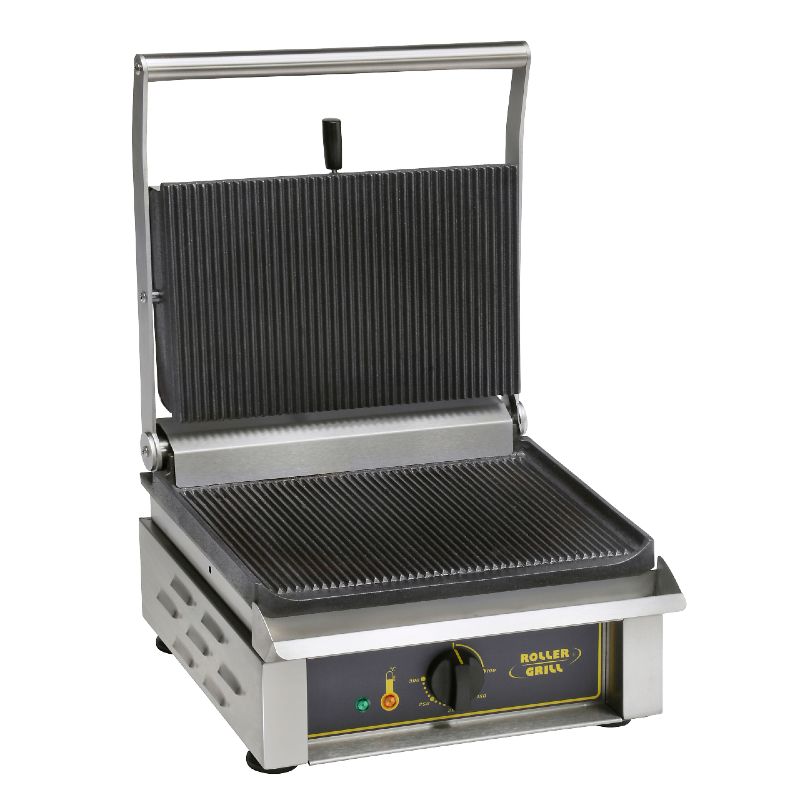 Equipex Panini/1Sodir-Roller Panini Grill, Grooved Top & Grooved Bottom, 1750 watts