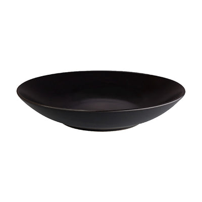 Ziena 020410 Stoneware Deep Coupe Plate, Ebony, 18 oz., Case of 12