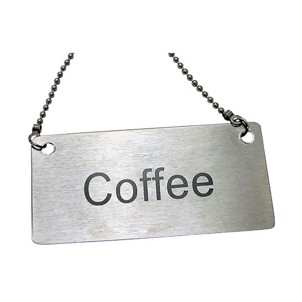 Update International CS-CFE Urn Signage "Coffee" w/ Silver Chain