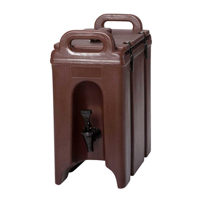 Cambro 250LCD131 Camtainer Beverage Dispenser, Dark Brown, 2.5 gal.