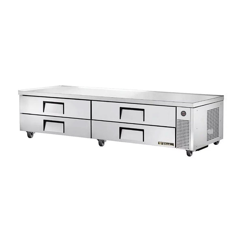 True TRCB-96 Four-Drawer Refrigerated Chef Base, V-Edge, 96"