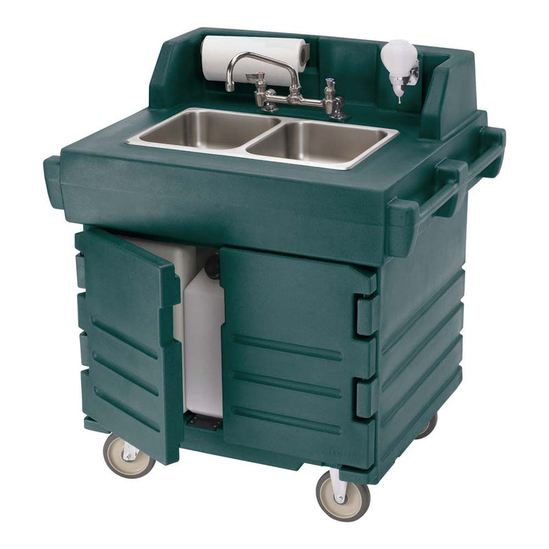 Cambro KSC402192 Camkiosk Hand Sink Cart, Granite Green