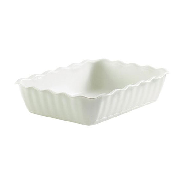 Cambro DC10148 Scalloped-Pattern Deli Crock, White, 4.9 qt.