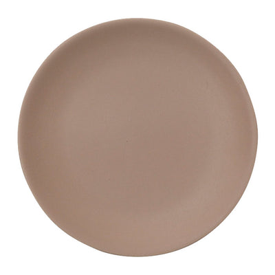 Ziena 922437 Stoneware Coupe Plate, Sandcastle, 6-1/2", Case of 12