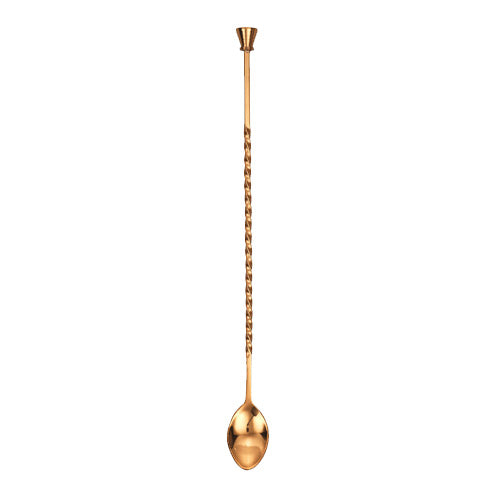 Arcata 922381 Bar Spoon w/ Twisted Stem, Copper, 12-1/2"