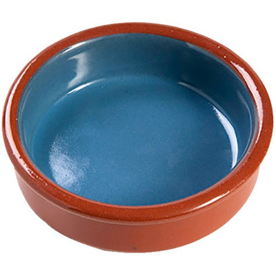 Arcata 080620 Terracotta Round Dish, Blue / Natural, 5 oz., Case of 36