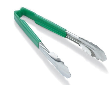 Vollrath 4780970 Kool-Touch Utility Tong, 9-1/2" Long with Green Handle