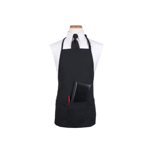 Culinary Essentials 859392 4-Pocket Bib Apron, Black