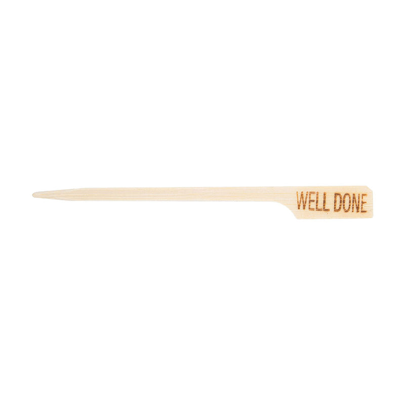 Tablecraft WELLDONE Meat Marker Pick, 3-1/2", Pack of 100