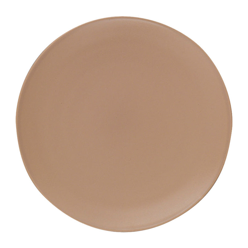 Ziena 922439 Stoneware Coupe Plate, Sandcastle, 10-1/4", Case of 12